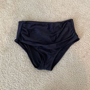 Black high waisted swim bottoms